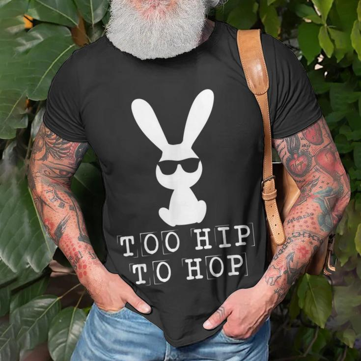 Too Hip To Hop Osterhase Ostersonntag Osterfest Osterei T-Shirt Geschenke für alte Männer