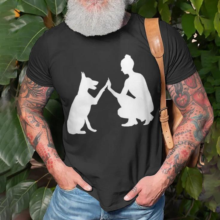 Hund Und Frauchen Beste Freunde T-Shirt Geschenke für alte Männer