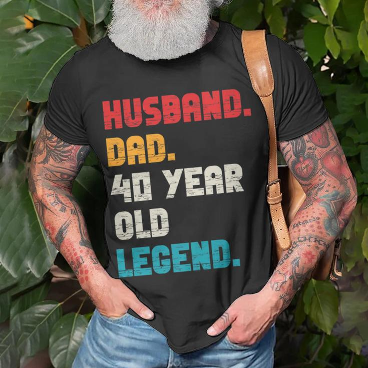 Mens Husband Dad 40-Year-Old Legend 40Th Birthday For Him T-Shirt Gifts for Old Men