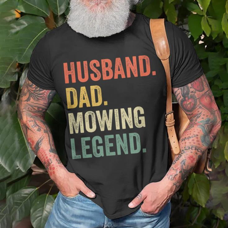 Mens Husband Dad Mowing Legend Lawn Care Gardener Father T-Shirt Gifts for Old Men