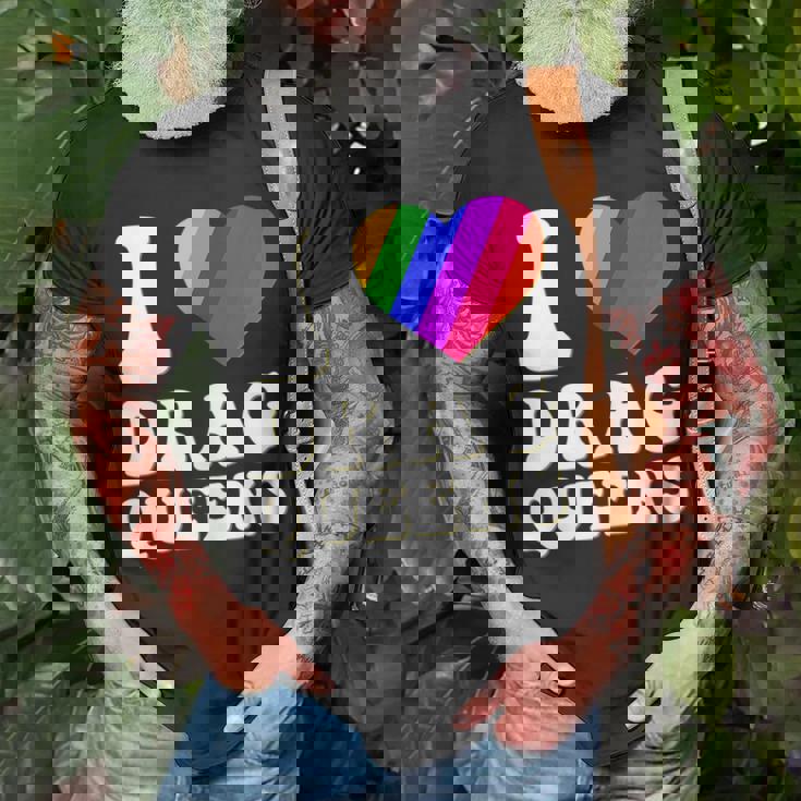 I Love Drag Queens | I Heart Drag Queens | Lover Supporter Unisex T-Shirt Gifts for Old Men I Love Drag Queens | I Heart Drag Queens | Lover Supporter Unisex T-Shirt Gifts for Old Men