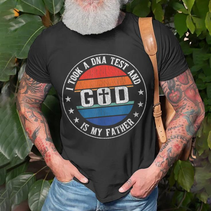 I Took A Dna Test And God Is My Father Jesus Christian Faith Unisex T-Shirt Gifts for Old Men