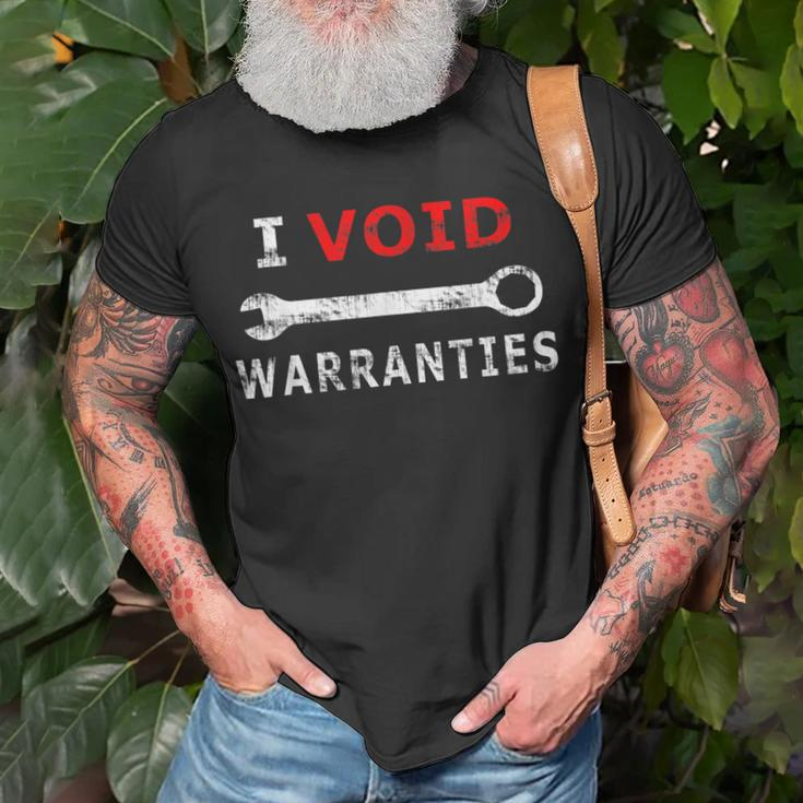 I Void Warranties Funny Mechanic Diy Unisex T-Shirt Gifts for Old Men