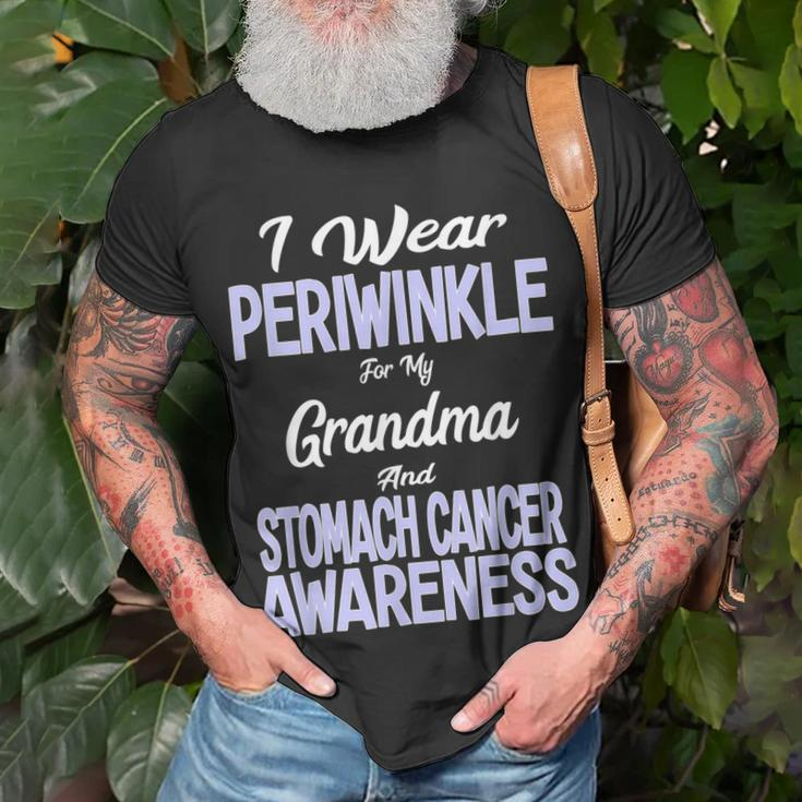 I Wear Periwinkle For Grandma Stomach Cancer Awareness Unisex T-Shirt Gifts for Old Men
