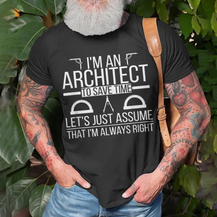 Ich Bin Ein Architekt Architekturarchitekten V3 T-Shirt Geschenke für alte Männer