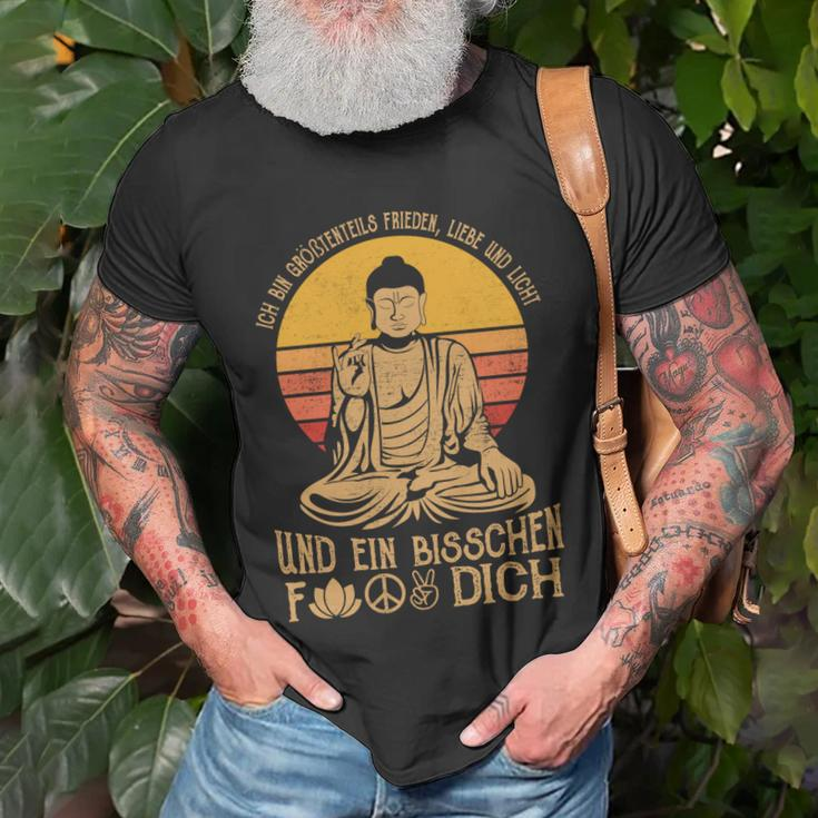 Ich Bin Grobtenteils Frieden Liebe Und Licht Und Ein Bisschen T-Shirt Geschenke für alte Männer