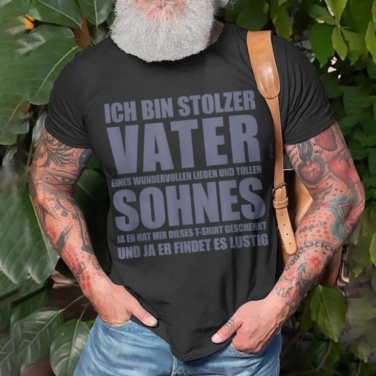 Ich Bin Stolzer Vater Eines Wundervollen Sohnes Vatertag T-Shirt Geschenke für alte Männer