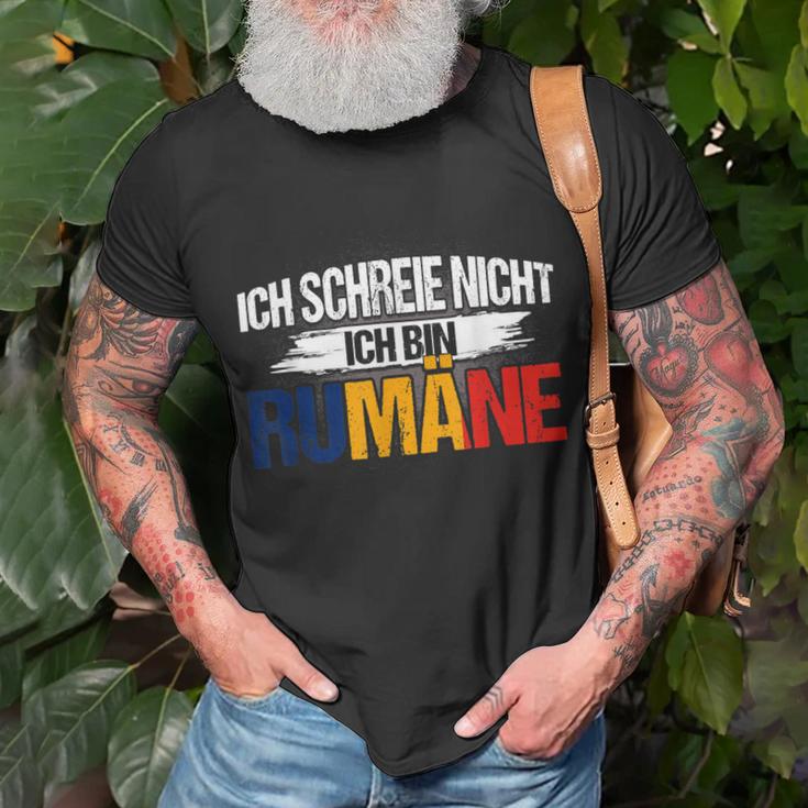 Ich Schreie Nicht Ich Bin Rumäne Rumänien Rumänisch T-Shirt Geschenke für alte Männer