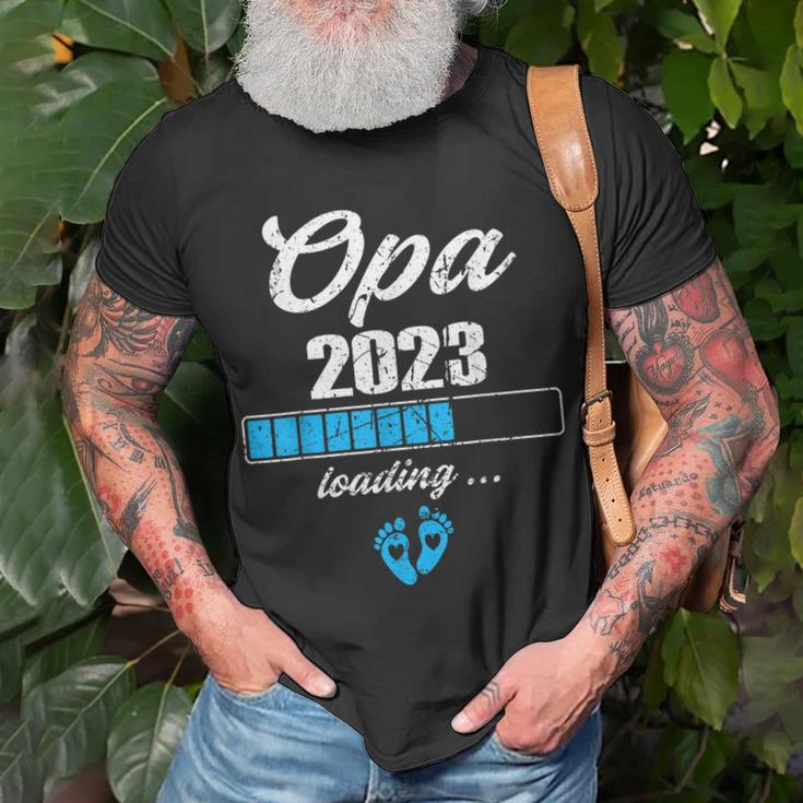 Ich Werde Opa 2023 Loading Schwangerschaft Verkündung V2 T-Shirt Geschenke für alte Männer