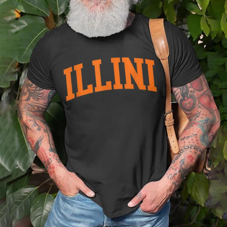 Illini Arch Athletic College University Alumni Style T-Shirt Gifts for Old Men