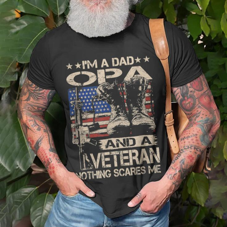Im A Dad Opa And A Veteran Funny Opa Fathers Day Gift Gift For Mens Unisex T-Shirt Gifts for Old Men