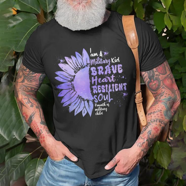 Im A Military Kid Brave Heart Resilient Soul Military Brat Unisex T-Shirt Gifts for Old Men