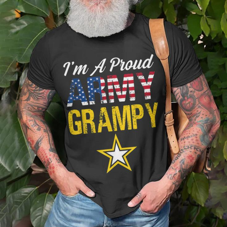 Im A Proud Army Grampy Military Pride American Flag Unisex T-Shirt Gifts for Old Men