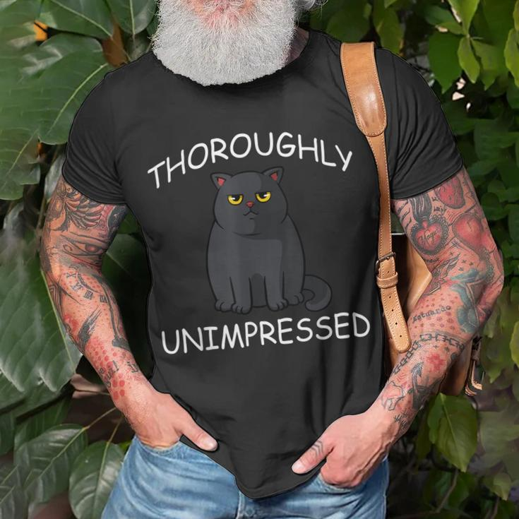 Im Not Impressed Cat Lover Funny Black Kitten Pet Owner Unisex T-Shirt Gifts for Old Men