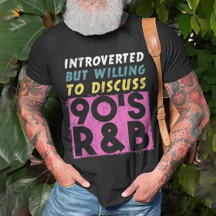 Introverted But Willing To Discuss 90S R&B Retro Style Music Unisex T-Shirt Gifts for Old Men