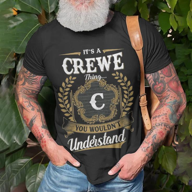 Its A Crewe Thing You Wouldnt Understand Shirt Crewe Family Crest Coat Of Arm Unisex T-Shirt Gifts for Old Men