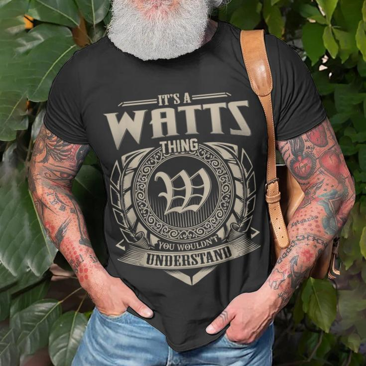 Its A Watts Thing You Wouldnt Understand Name Vintage Unisex T-Shirt Gifts for Old Men
