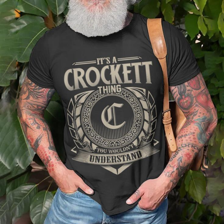 Its A Crockett Thing You Wouldnt Understand Name Vintage T-Shirt Gifts for Old Men