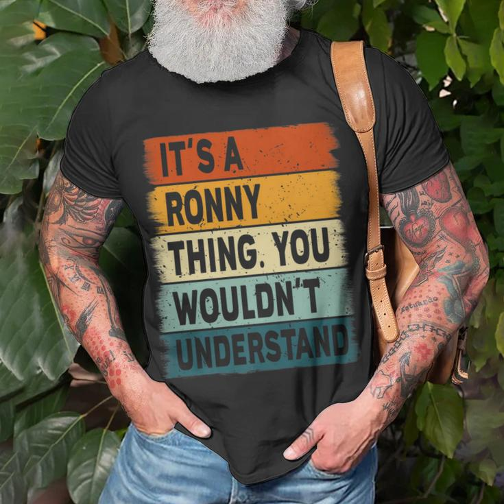 Mens Its A Ronny Thing Ronny Name Personalized T-Shirt Gifts for Old Men