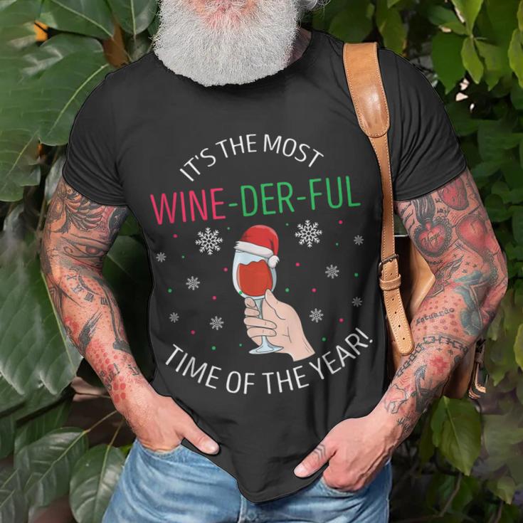 Its The Most Wine-Der-Ful Time Of The Year Lustiges Geschenk T-Shirt Geschenke für alte Männer