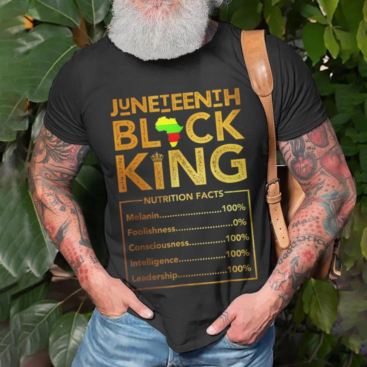 Junenth Black King Melanin Dad Fathers Day Men Fathers Unisex T-Shirt Gifts for Old Men