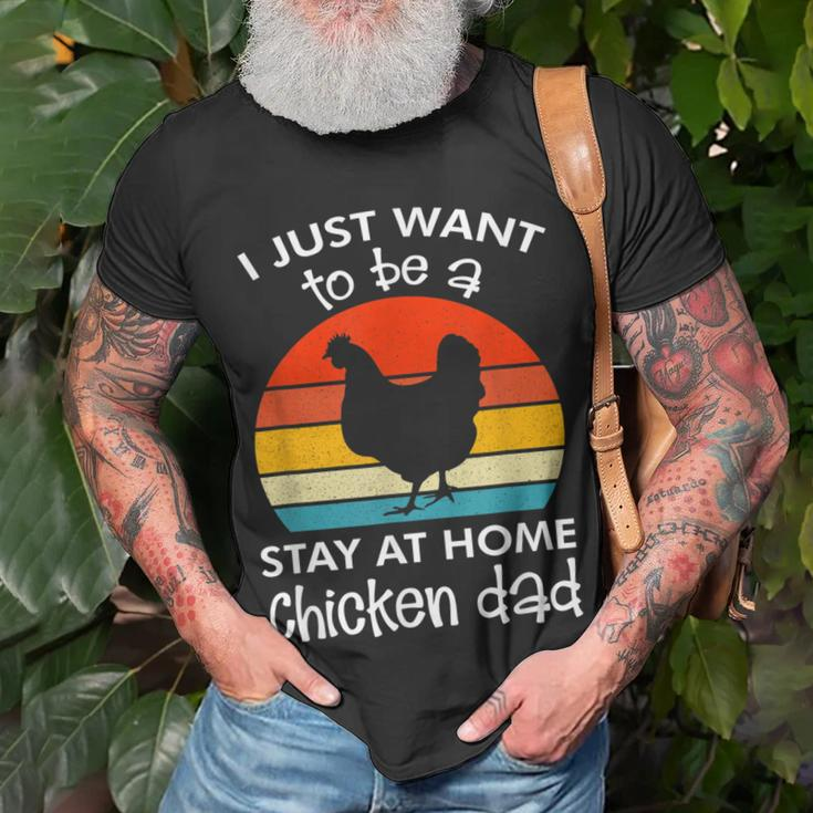 I Just Want To Be A Stay At Home Chicken Dad Vintage Apparel T-Shirt Gifts for Old Men