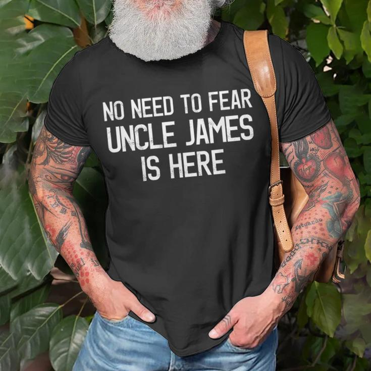 Kein Grund zur Sorge, Onkel James ist hier T-Shirt, Stolzer Familienname Geschenke für alte Männer