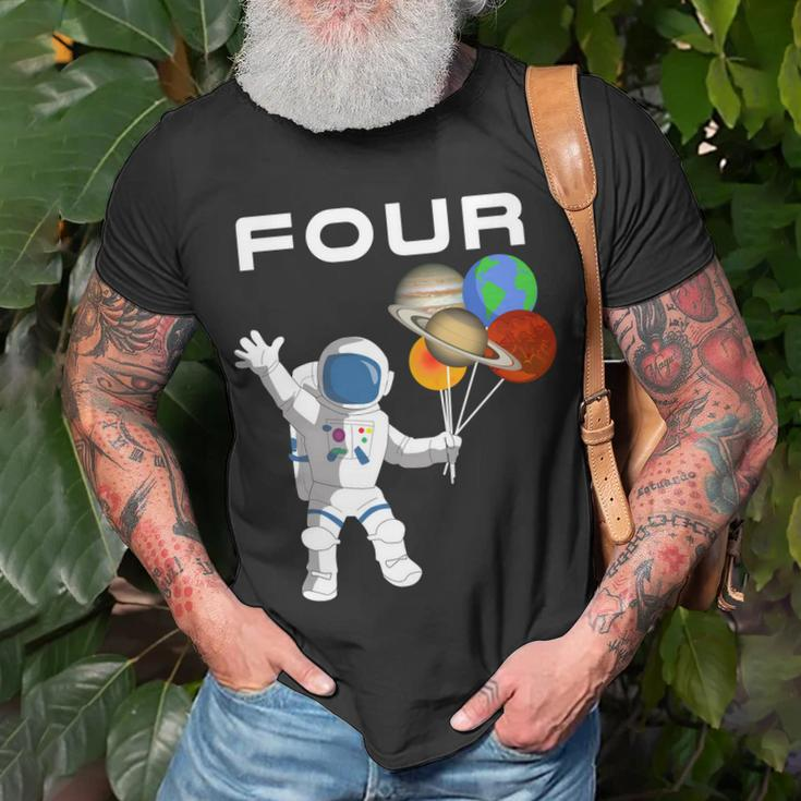 Kids 4 Year Old Outer Space Birthday Party 4Th Birthday Shirt B Unisex T-Shirt Gifts for Old Men