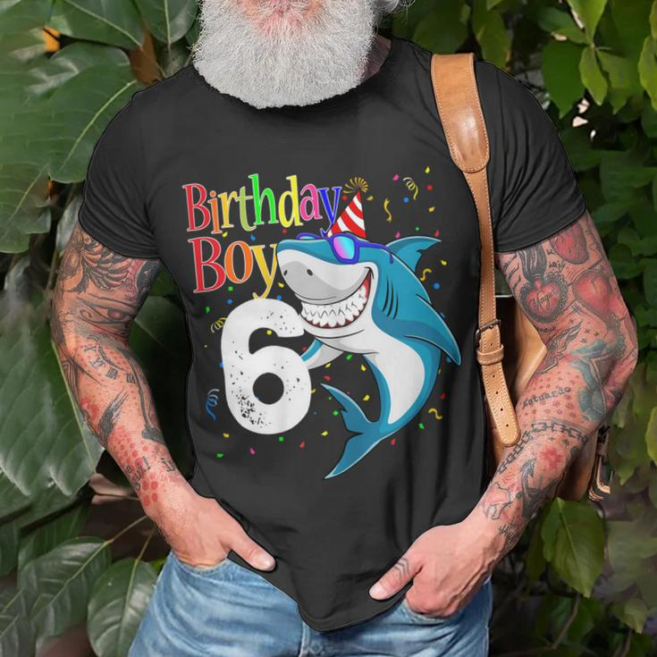 Kids 6Th Birthday Boy Shark Shirts Jaw-Some Six Shirt Boys Unisex T-Shirt Gifts for Old Men