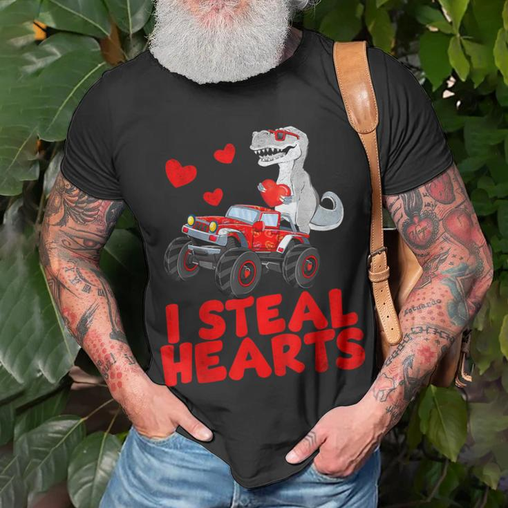 Kids I Steal Hearts Dinosaur Valentines Day For Baby Boys T-Shirt Gifts for Old Men
