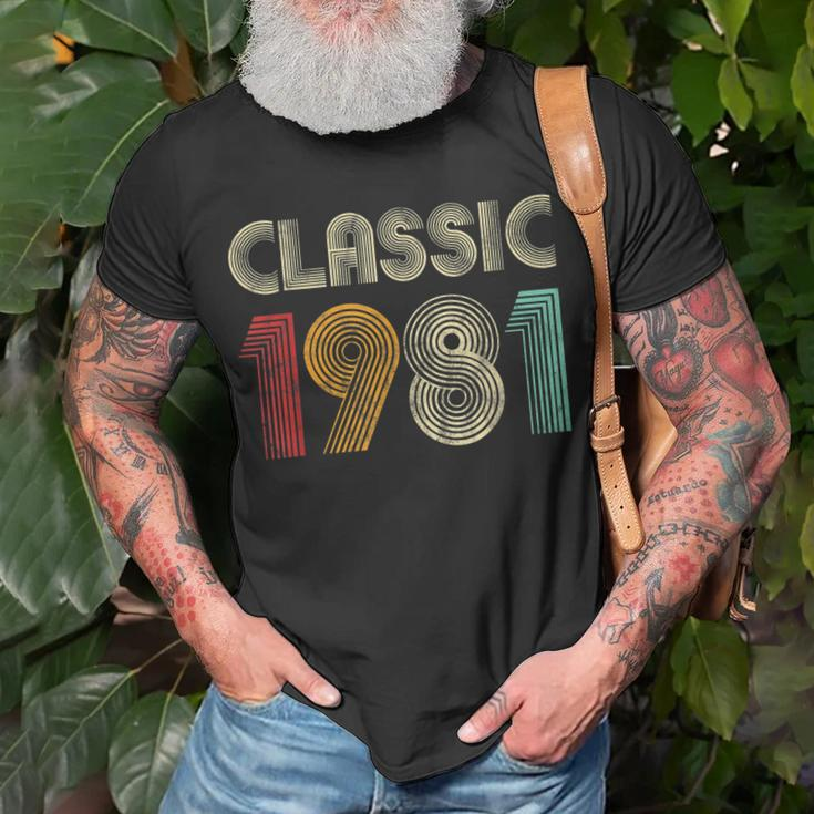 Klassisch 1981 Vintage 42 Geburtstag Geschenk Classic T-Shirt Geschenke für alte Männer