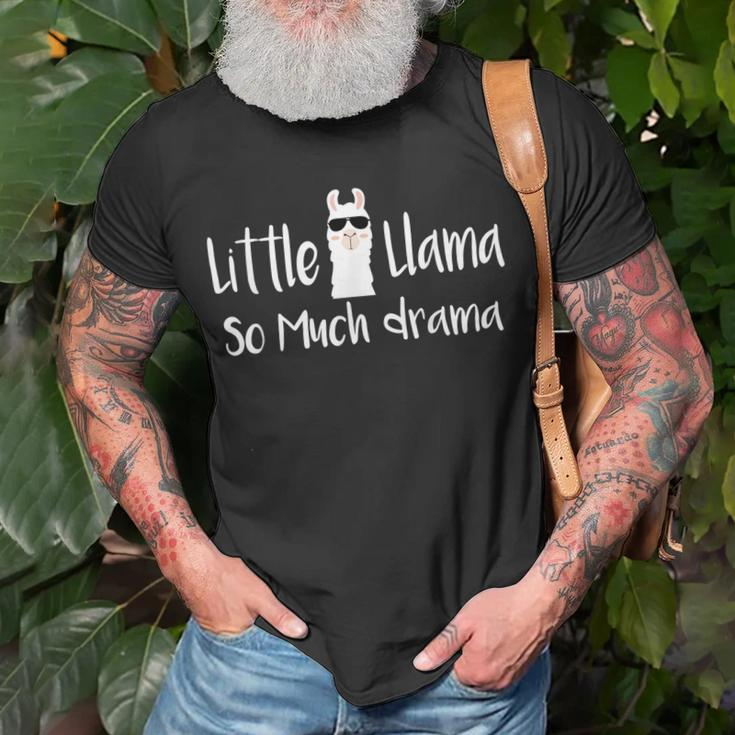 Kleines Lama-Cooles Kinder-Lamas-Familienstamm-Passendes T-Shirt Geschenke für alte Männer