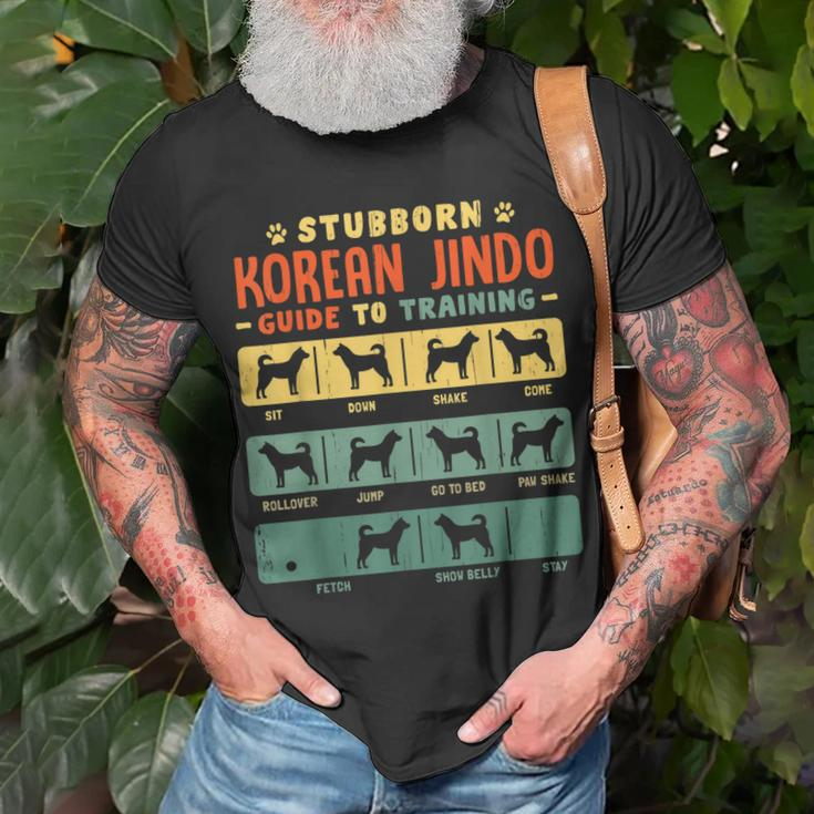 Korean Jindo Mom Dad Stubborn Vintage Tricks T-Shirt Gifts for Old Men
