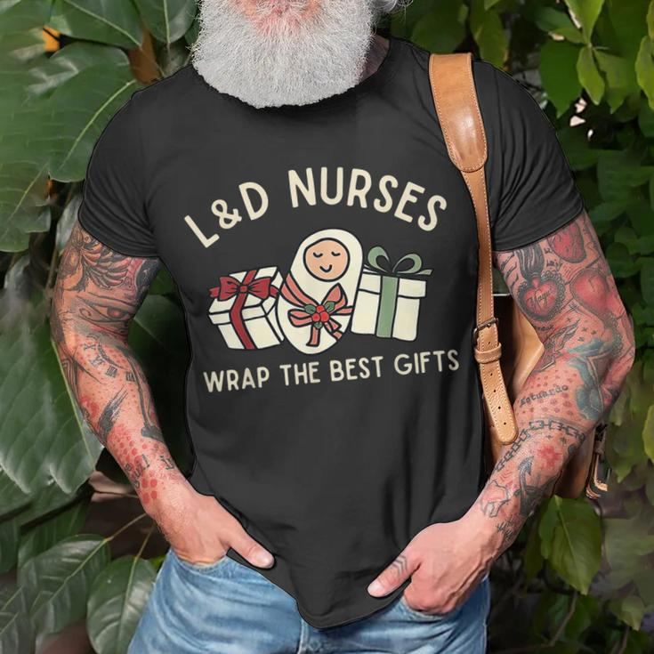 Labor And Delivery Nurse Christmas Matching Midwife Xmas T-shirt Gifts for Old Men