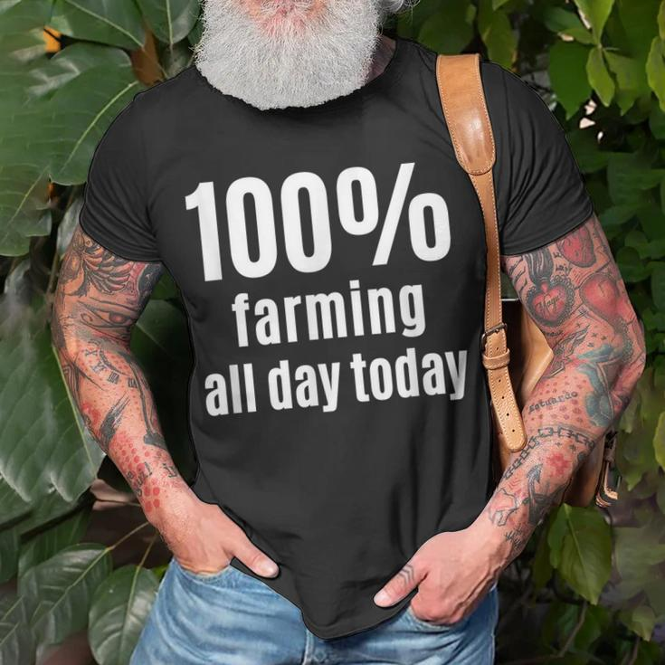 Landwirtschaft den ganzen Tag T-Shirt, Lustiges Tee für Bauern Geschenke für alte Männer