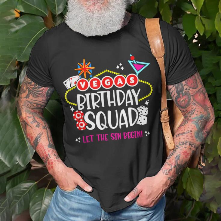 Las Vegas Birthday Vegas Girls Trip Vegas Birthday Squad Unisex T-Shirt Gifts for Old Men