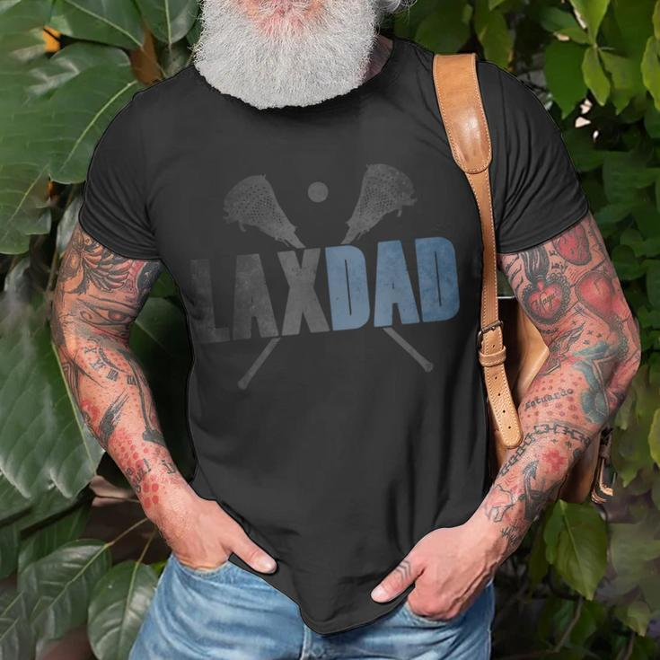 Mens Lax Dad Lacrosse Player Father Coach Sticks Vintage Graphic T-Shirt Gifts for Old Men