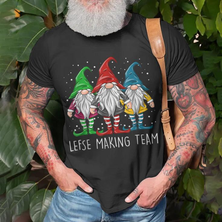 Lefse Rolling Team Christmas Baking Tomte Gnome Xmas T-shirt Gifts for Old Men
