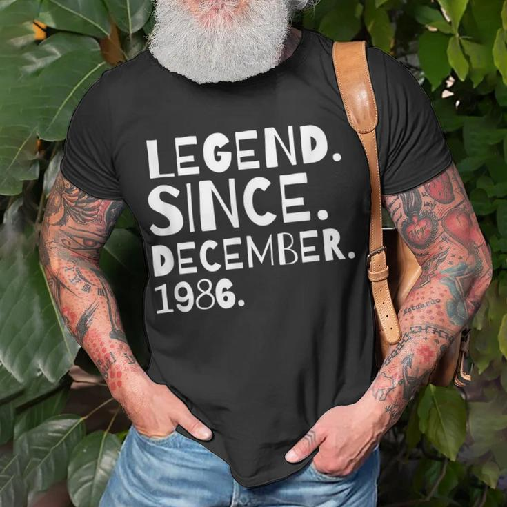 Legend Since December 1986 Geburtstag Jungen Mädchen T-Shirt Geschenke für alte Männer