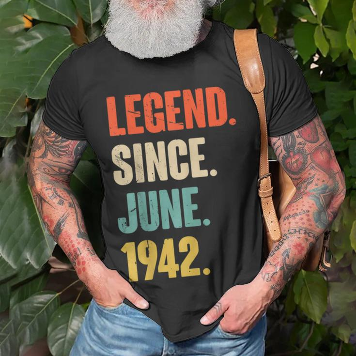 Legend Since Juni 1942 80 Jahre Alt Geschenk 80 Geburtstag T-Shirt Geschenke für alte Männer