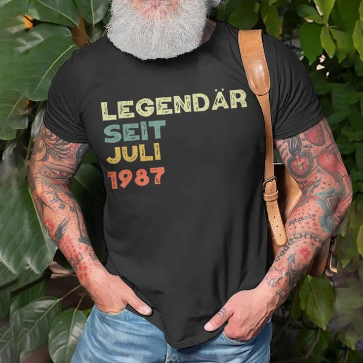 Legendär Seit Juli 1987 Geboren T-Shirt Geschenke für alte Männer