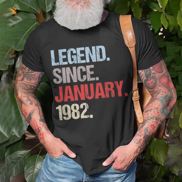 Legende Seit Januar 1982 Jahrgang Geburtstag T-Shirt Geschenke für alte Männer