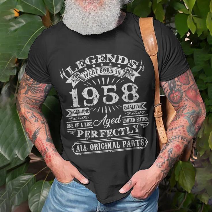 Legenden 1958 Geburtstag T-Shirt, Einzigartiges Design für 65-Jährigen Geschenke für alte Männer