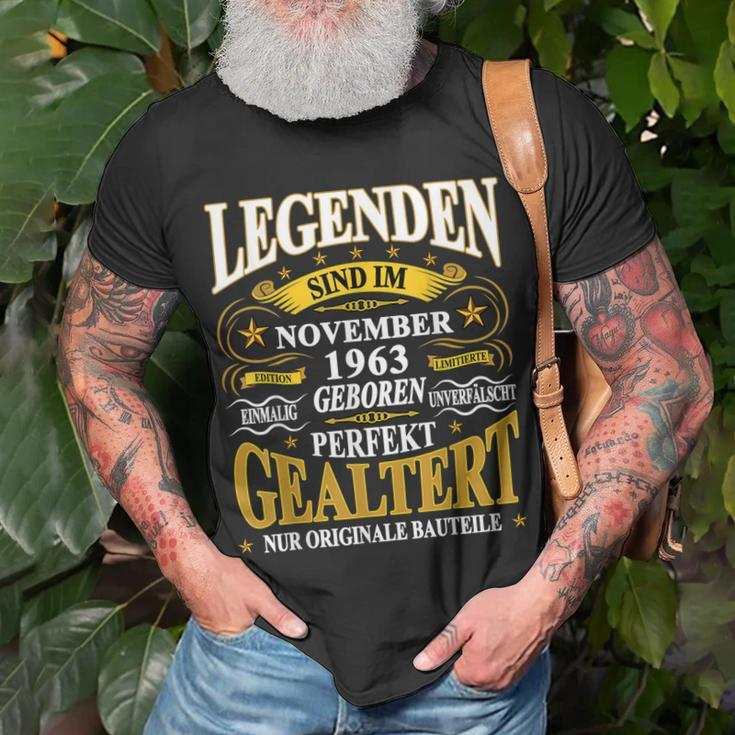 Legenden November 1963 Geburtstag T-Shirt, Lustiges 60. Jubiläum Tee Geschenke für alte Männer
