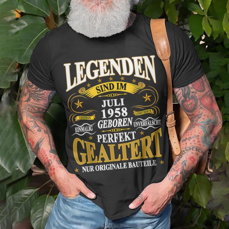 Legenden Sind Im Juli 1958 Geboren 65 Geburtstag Lustig V3 T-Shirt Geschenke für alte Männer