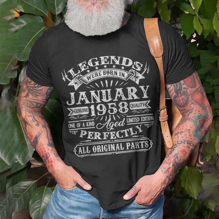 Legenden Wurden Im Januar 1958 Geschenk 65 Geburtstag Mann T-Shirt Geschenke für alte Männer