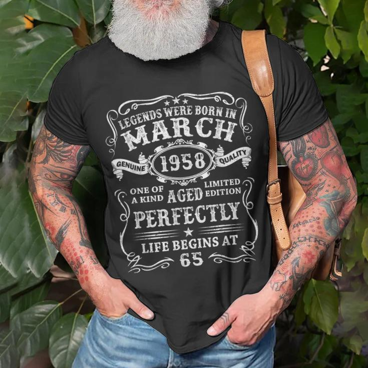 Legenden Wurden Im März 1958 Geschenk 65 Geburtstag Mann V3 T-Shirt Geschenke für alte Männer