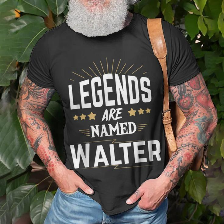 Legends Named Walter T-Shirt, Personalisiert mit Sternenmuster Geschenke für alte Männer