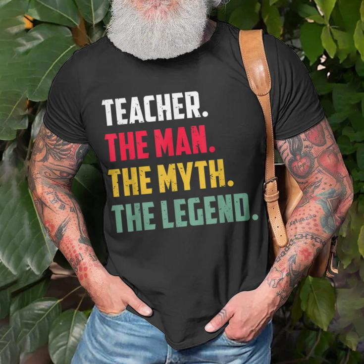 Lehrer Der Mann Mythos Legende Lustiges Wertschätzung T-Shirt Geschenke für alte Männer