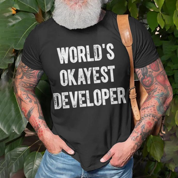 Lente Game Dev World Okayest DeveloperUnisex T-Shirt Gifts for Old Men
